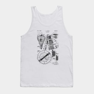 Skydiving Parachute Design Patent Print Tank Top